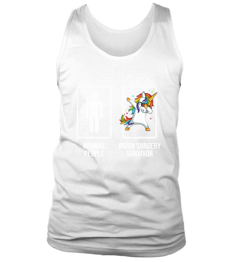 Dabbing Unicorn Brain Surgery Survivor Recovery Get Well Tank Top Unisex