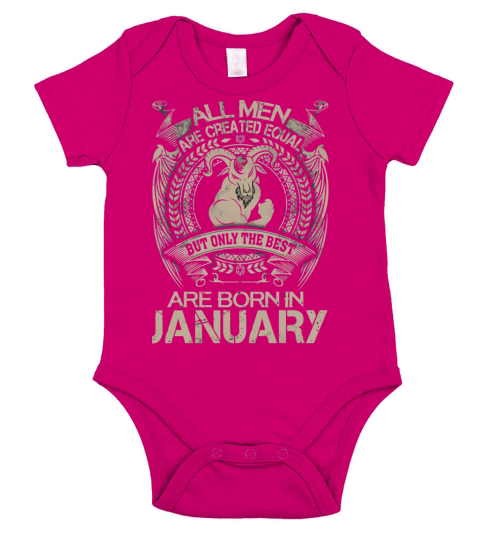 Men the best are born in January Short Sleeve Baby One-Piece