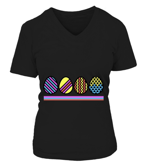 Easter Eggs V-neck T-Shirt Woman