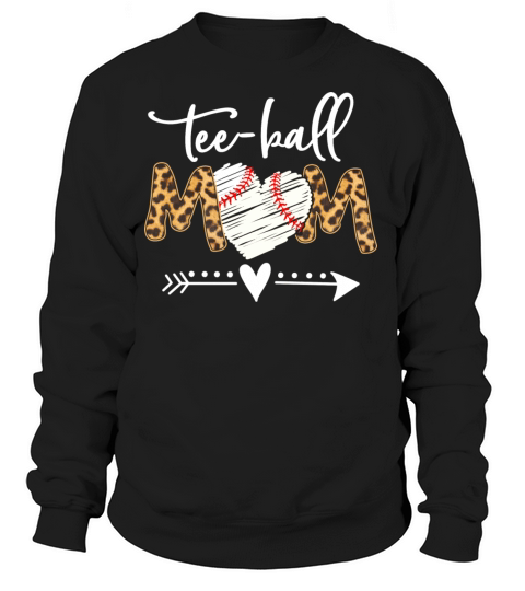 Teeball Mom Leopard Ball Mom Mothers Day Women's Sweatshirt