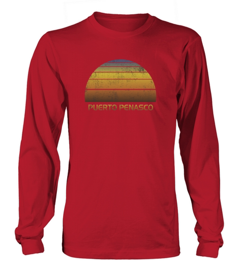 Vintage Sunset Family Vacation Souvenir Puerto Women's Long Sleeve