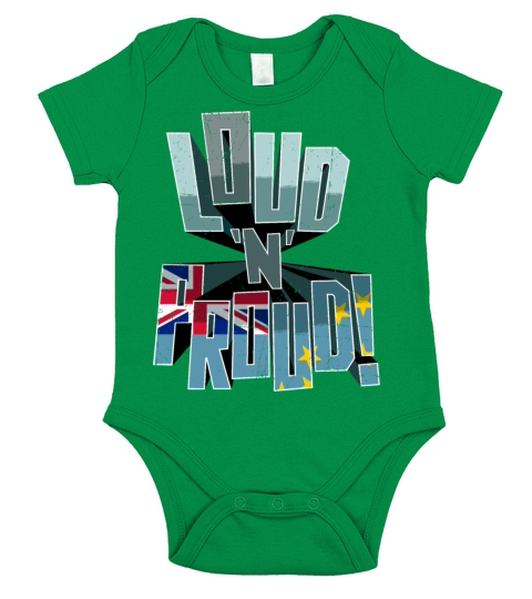 Tuvalu Pride Loud N Proud Short Sleeve Baby One-Piece