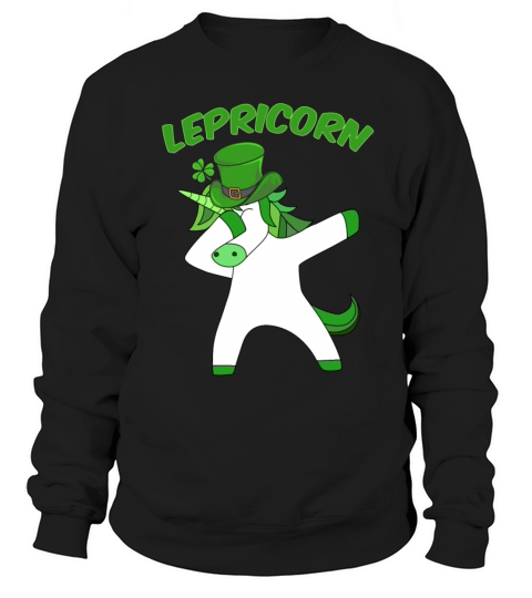 St Patricks Day Dab Dabbing Einhorn Lepricorn Sweatshirt Unisex