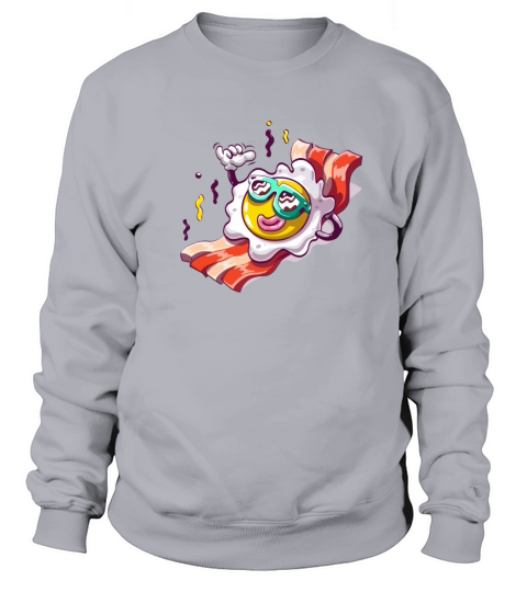 Fried egg in beach funny sunglasses Women's Sweatshirt