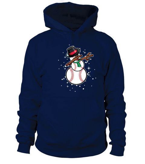 Dabbing Snowman Baseball Funny Christmas Gift Women's Hoodie