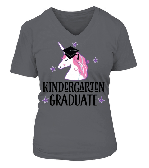 Kindergarten Graduate Girl Unicorn Women's V-Neck T-shirt