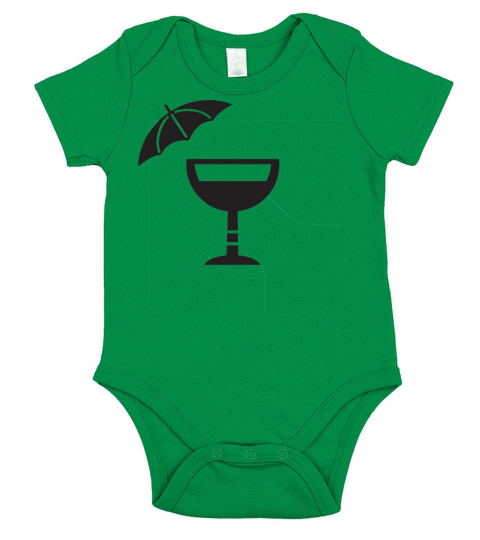 Umbrella Drink Icon Short Sleeve Baby One-Piece