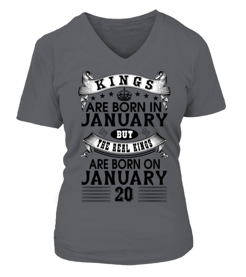 KINGS ARE BORN IN JANUARY Women's V-Neck T-shirt