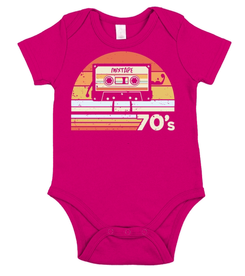 Mixtape 1970 birthday gifts men women 70s Gift Short Sleeve Baby One-Piece