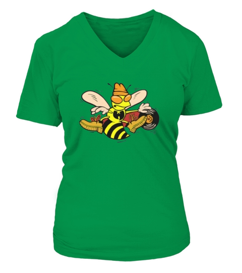 WU Tang killa bee  Mens Premium Hoodie V-neck T-Shirt Woman