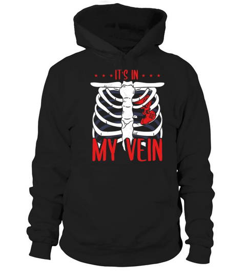 Its In My Veins Halloween Gamers Skeleton Ribs Women's Hoodie