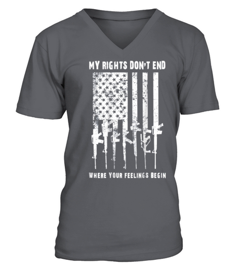 2nd Amendment Feelings America USA Patriotic Funny Men's V-Neck T-shirt