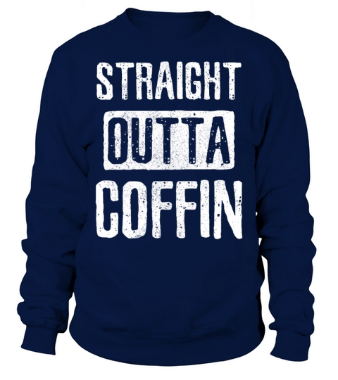 Straight Outta Coffin - Funny vampire Halloween Men's Sweatshirt