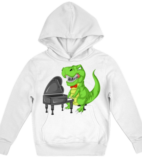 T-rex piano Kids Hoodie