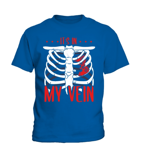 Its In My Veins Halloween Gamers Skeleton Ribs Kids T-Shirt