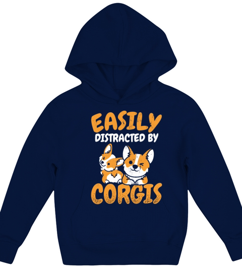 Dog Corgi Funny Kids Hoodie