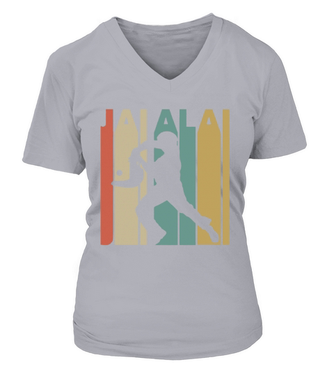 Camiseta estilo Jai Alai de estilo vintage V-neck T-Shirt Woman