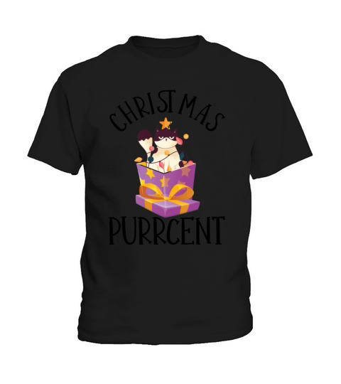 Christmas Purrcent Funny Cat Kitten Pet Animal Kids T-Shirt