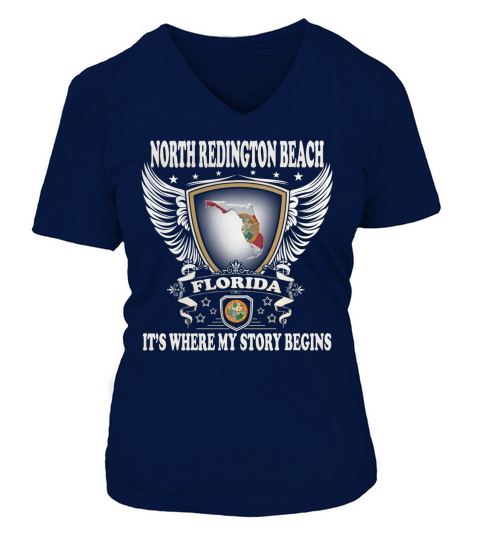 North Redington Beach FL V-neck T-Shirt Woman