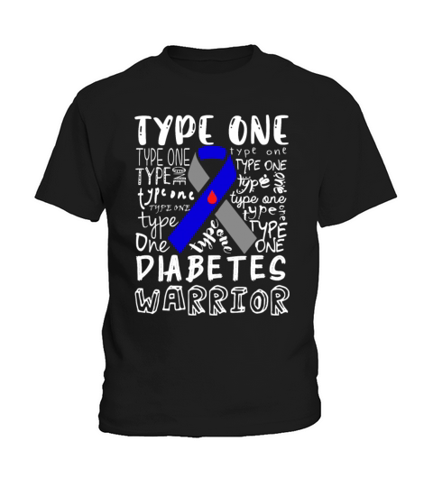 Type 1 Diabetes Awareness Aware T1D Warrior Kids T-Shirt
