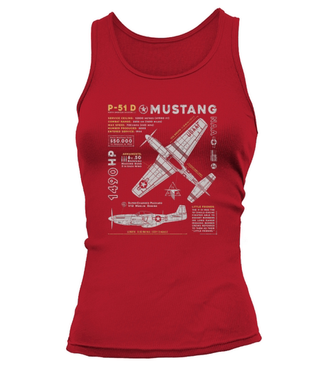 P51 Mustang North American Aviation Vintage Fighter Plane Tank top Woman