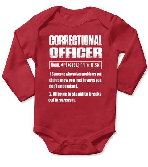 correctional officer noun Long Sleeve Baby One-Piece