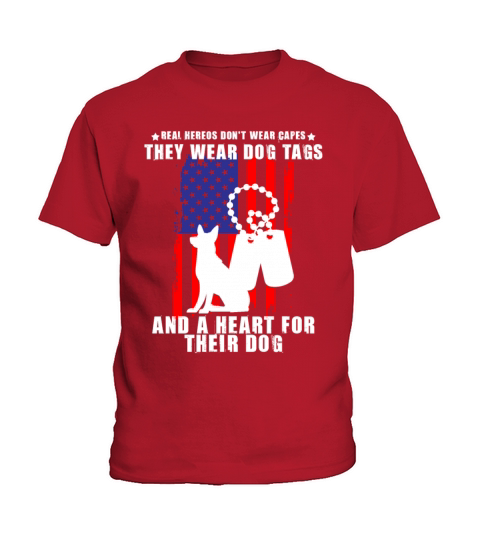Real Heroes wear Dog Tags Veteran Coming Home Gift Kids T-Shirt