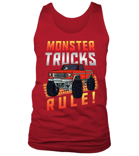 Retro Vintage Monster Trucks Rule Men's Tank Top