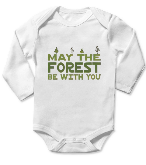 May The Forest Be With You T-Shirt Long Sleeve Baby One-Piece