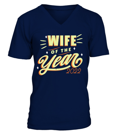 January Holiday Wife Of The Year 2022 New Year Men's V-Neck T-shirt