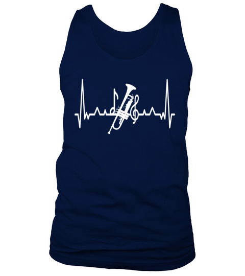 Trumpet Heartbeat Trumpet Player Band Gift Tank Top Unisex