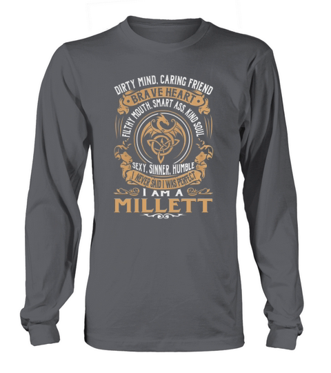 MILLETT Brave Heart Dragon Name Shirts Long sleeved Unisex