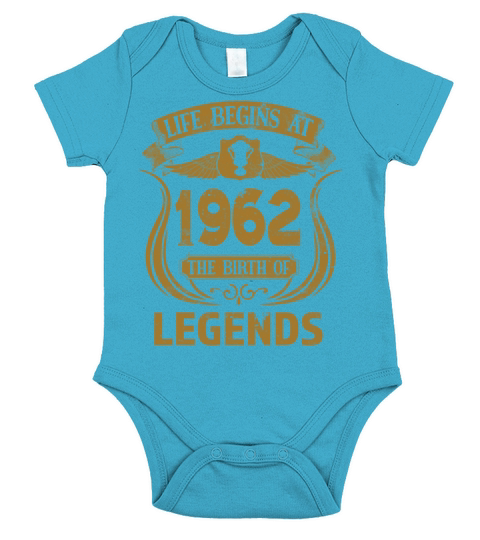 Life Begins at 1962 Birthday of legend Short Sleeve Baby One-Piece