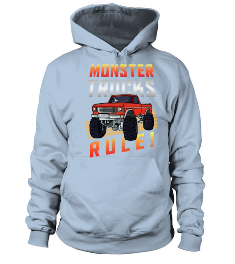 Retro Vintage Monster Trucks Rule Men's Hoodie