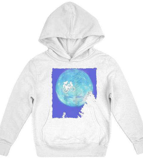Bear Cycling The Moon Grateful Dead Kids Hoodie