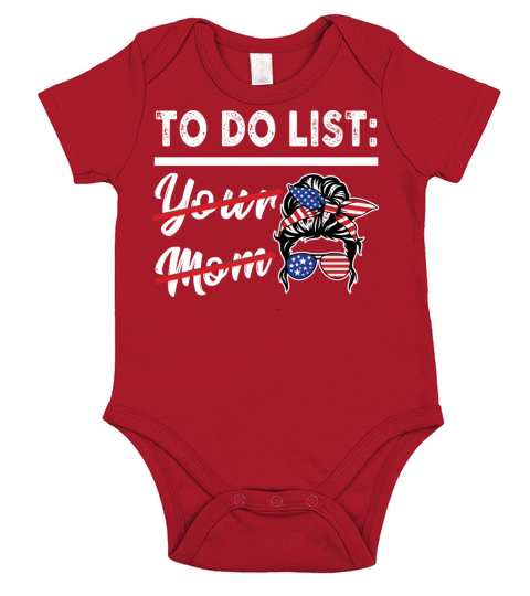 Funny To Do List Your Mom Sarcastic Quote Short Sleeve Baby One-Piece