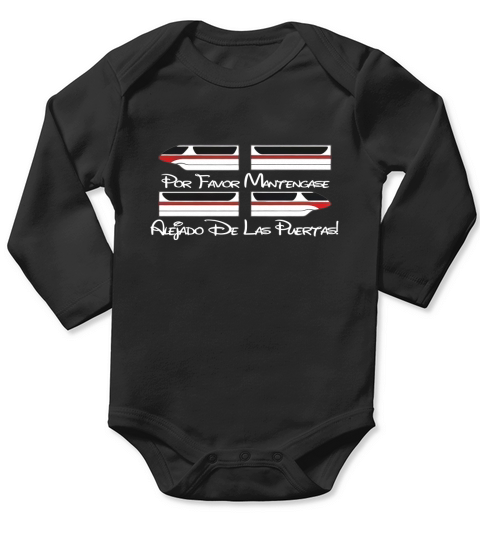 Monorail Por Favor Long Sleeve Baby One-Piece