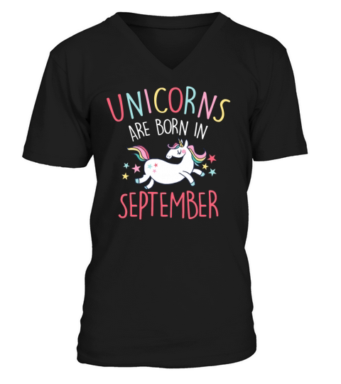 Unicorns Are Born In September Men's V-Neck T-shirt