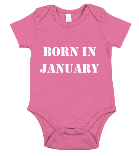 born in january Short Sleeve Baby One-Piece