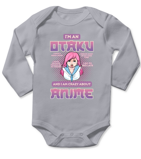 Cute Anime Otaku Japanese Nerd Manga Lover Gift Long Sleeve Baby One-Piece