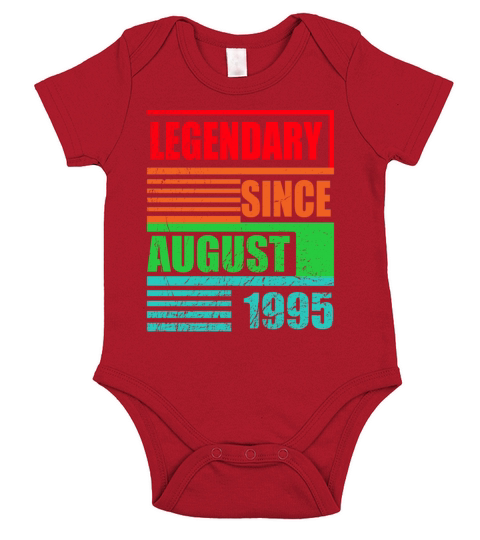 25th birthday legendary since August 1995 Short Sleeve Baby One-Piece
