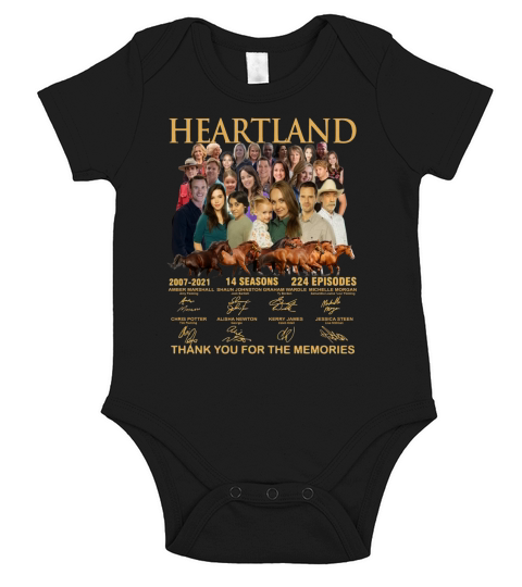 Heartland thank you for the memories signatures Short Sleeve Baby One-Piece