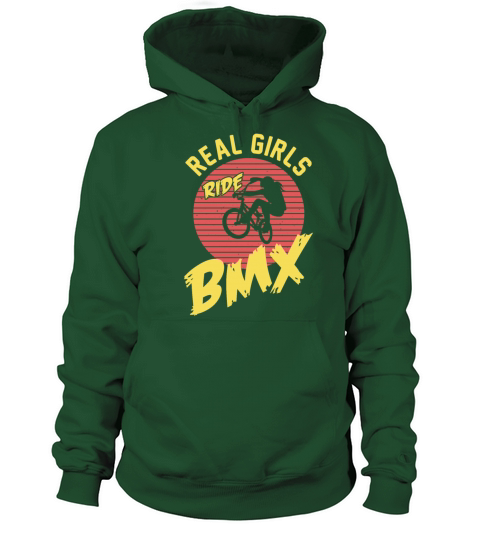 Girls Ride Bike BMX Vintage Mountain Biking Biker Women's Hoodie