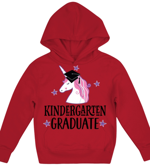 Kindergarten Graduate Girl Unicorn Kids Hoodie