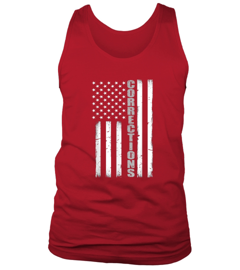 Thin Silver Line American Flag Corrections Tank Top Unisex
