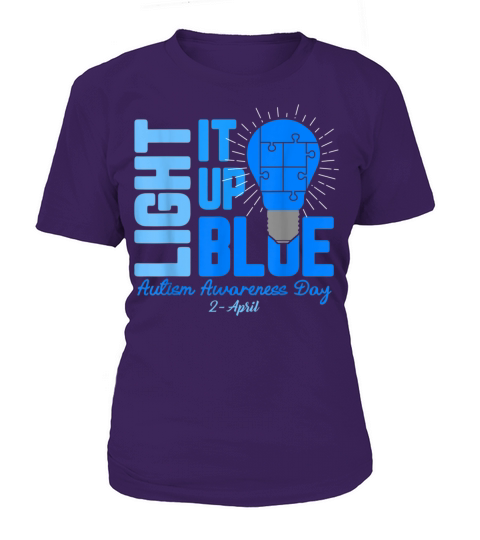 Light It Up Blue Autism Awareness Kids Men Women c Women's T-Shirt