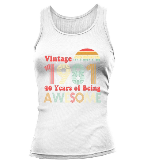Vintage 1981 40 Years of Being Awesome Tank top Woman