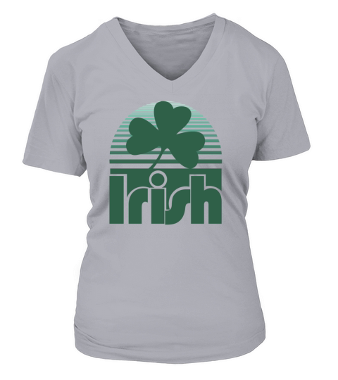 Irish Retro Clover Women's V-Neck T-shirt