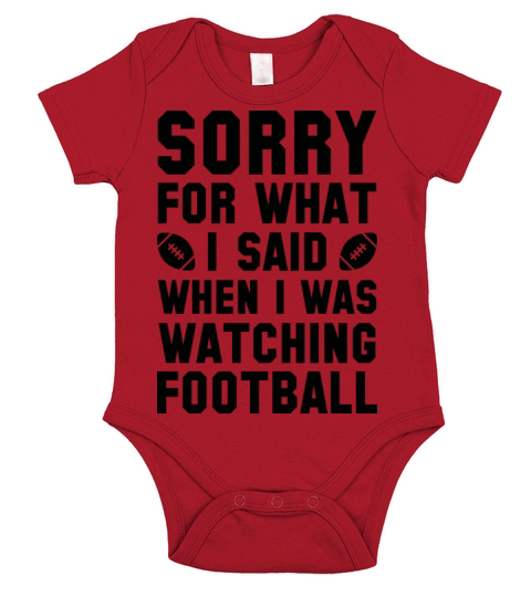Watching Football Short Sleeve Baby One-Piece