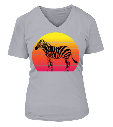 Zebra Animals Black And White Striped Coat Specie Women's V-Neck T-shirt
